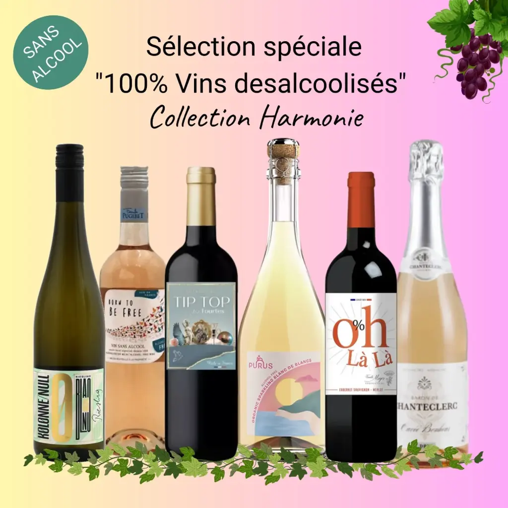 Sélection spéciale "vin sans alcool" : vins désalcoolisés (collection Harmonie) !