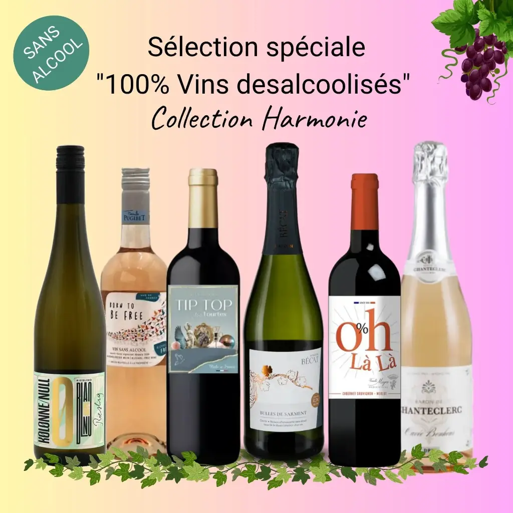 Sélection spéciale "vin sans alcool" : vins désalcoolisés (collection Harmonie) !