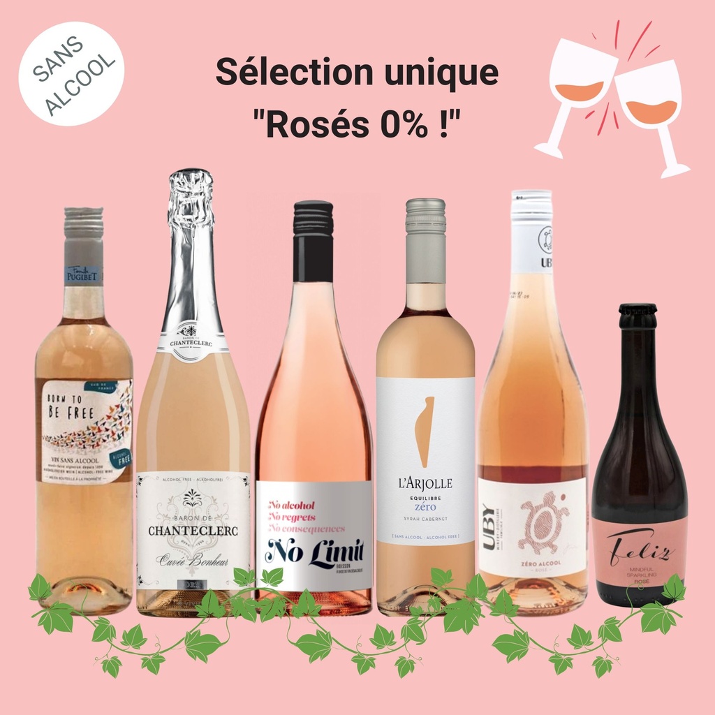 Sélection de "vin sans alcool" : le meilleur du "rosé sans alcool"