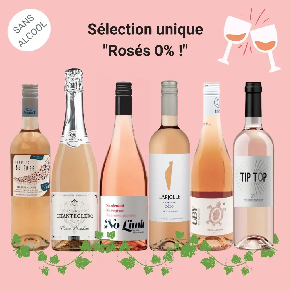 Sélection de "vin sans alcool" : le meilleur du "rosé sans alcool"