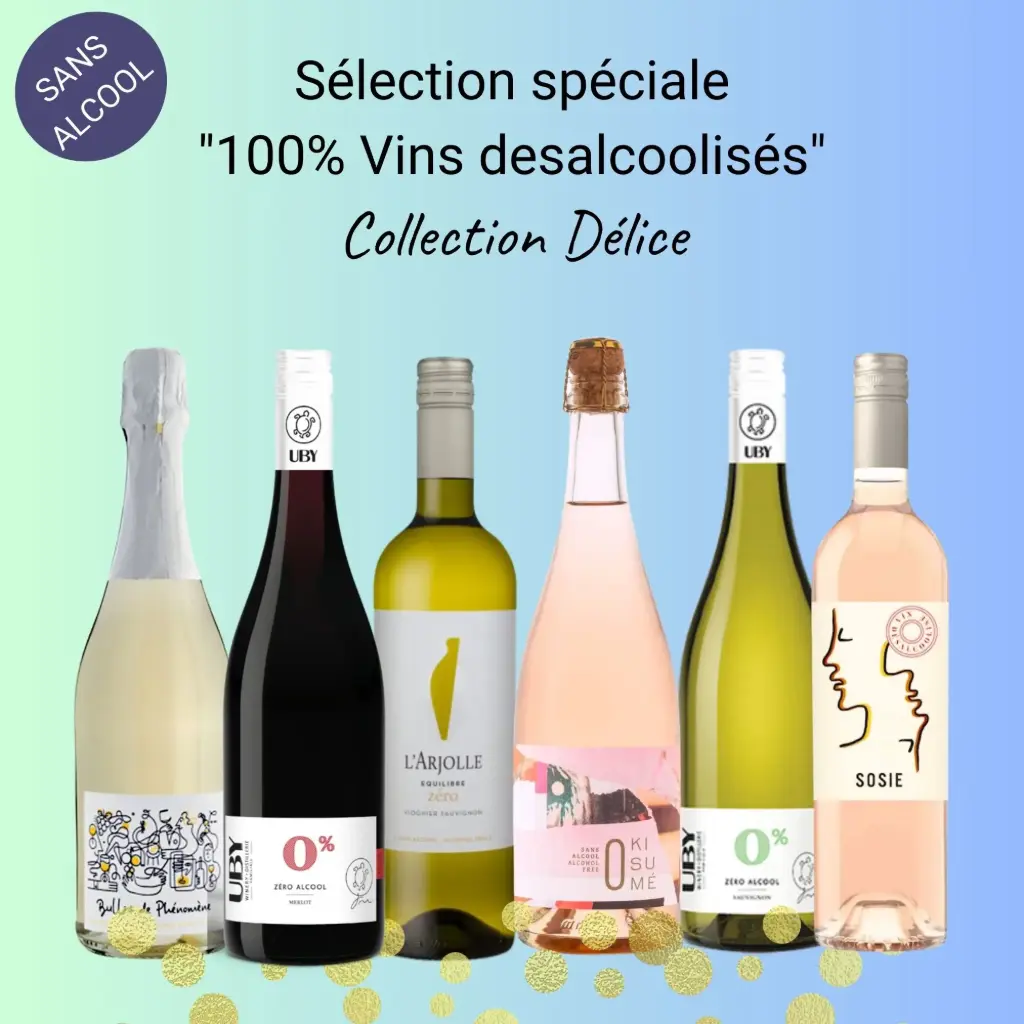 Sélection spéciale 100% "vin sans alcool" (Vins désalcoolisés) collection Délice
