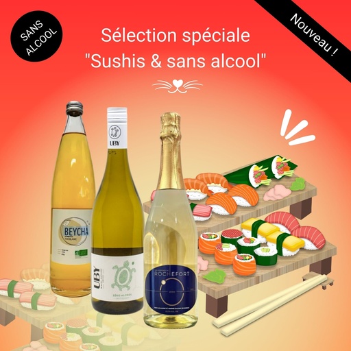 Sélection spéciale "Sushis & sans alcool !"