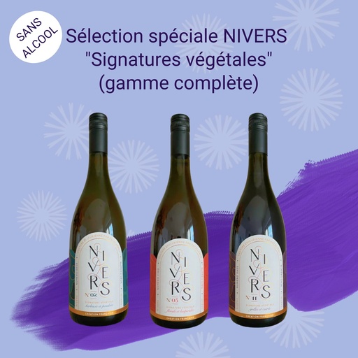 Sélection spéciale - NIVERS "Signatures végétales" sans alcool (gamme complète)