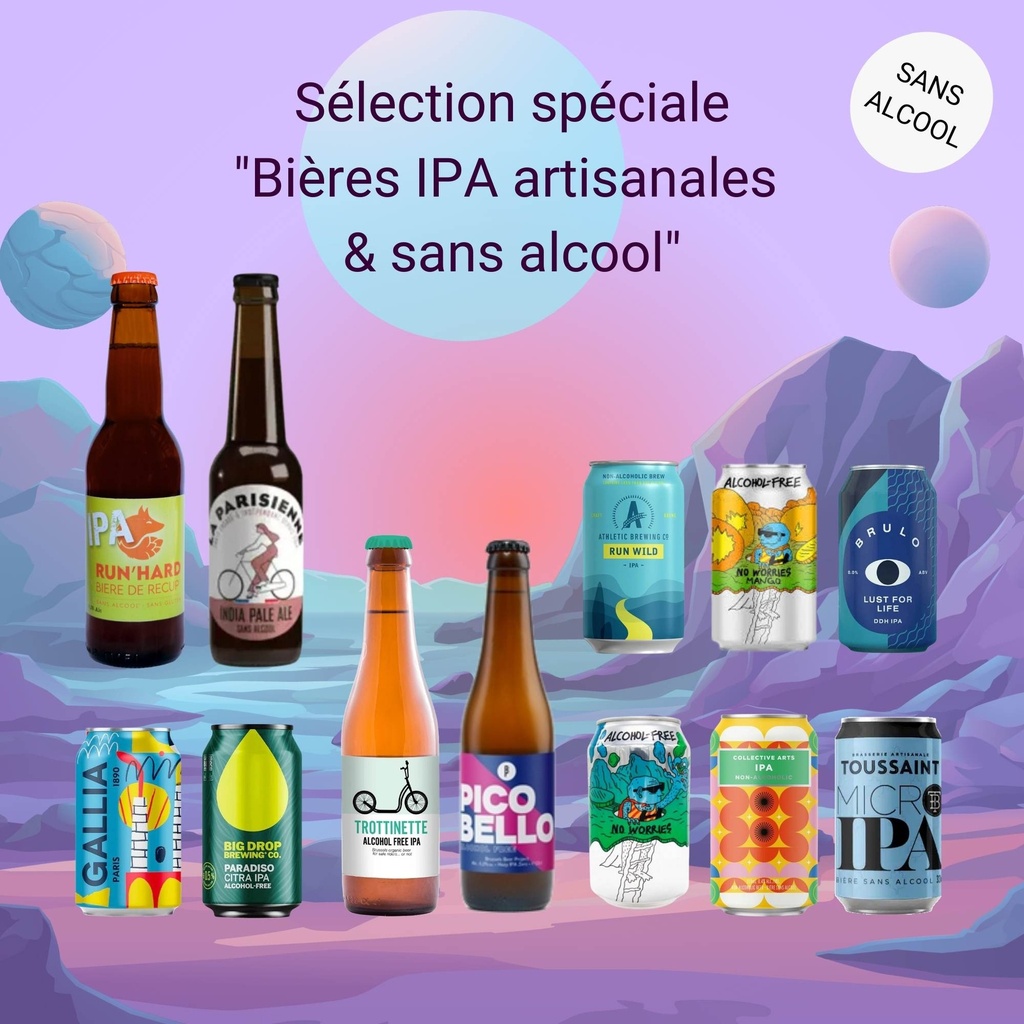 Sélection spéciale "Bières IPA artisanales & sans alcool"