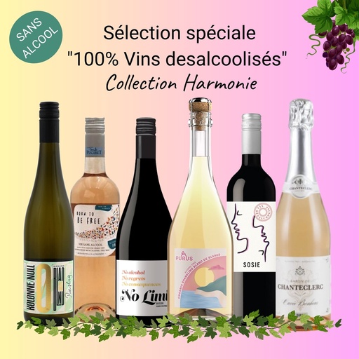 [COFFRET_Vins] Sélection spéciale "vin sans alcool" : vins désalcoolisés (collection Harmonie) !