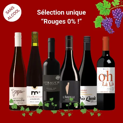 [Coffret_Rouges0] Sélection "vin sans alcool" : vins rouges désalcoolisés