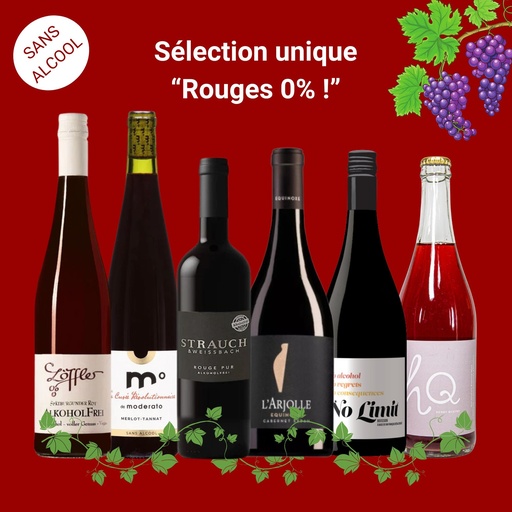[Coffret_Rouges0] Sélection "vin sans alcool" : vins rouges désalcoolisés